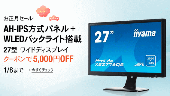 AH-IPS方式パネル 27型ディスプレイ クーポン割引