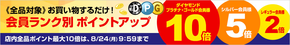 お買い物するだけ 会員ランク別ポイントアップ