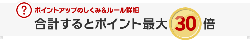 ポイントアップのしくみ＆ルール詳細