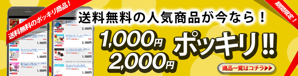 1,000円＆2,000円ポッキリ